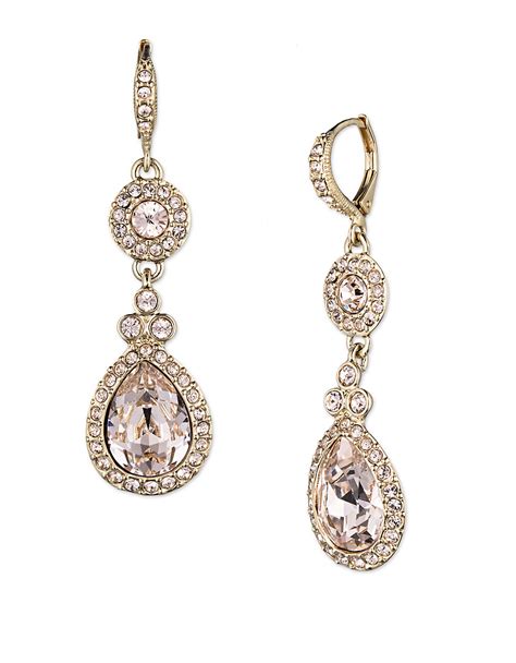 givenchy crystal double drop earrings|givenchy crystal earrings.